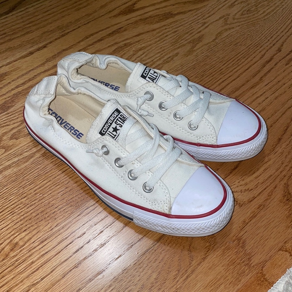 White Converse Slip On